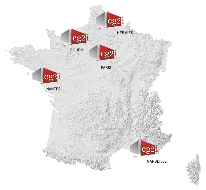 Nos bureau partout en France - CG2I